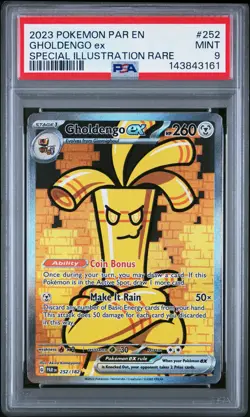 Gholdengo EX 252/182 Special Illustration Rare Pokemon PSA 9 *161 - Image 1