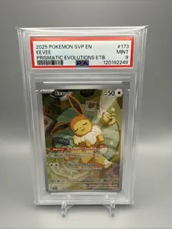 2025 POKEMON SVP PRISMATIC EVOLUTIONS ETB PROMO #173 EEVEE PSA 9 - Image 1