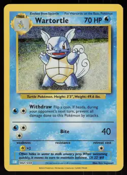 Wartortle 002/034 TCG Classic Blastoise holo Pokemon - Image 1