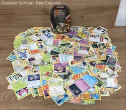 1.5LB Lot of Mixed Various Assorted Pokemon Cards CCG TCG Trading Cards w/ Tin - Image 1
