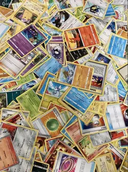 1.5LB Lot of Mixed Various Assorted Pokemon Cards CCG TCG Trading Cards w/ Tin - Image 4