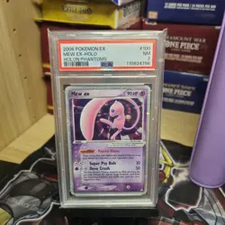 Pokemon PSA 7 Mew ex 100/110 Holon Phantoms Holo - Image 1
