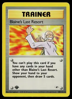 Pokemon Card - Blaine's Last Resort Gym Heroes 105/132 Uncommon 1st Edition - Image 1