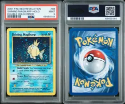 2001 POKEMON NEO REVELATION DOUBLE HOLO #66 SHINING MAGIKARP-HOLO PSA 9 POP 46 - Image 3