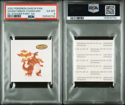 PSA 6 Pokemon Gigantamax Charizard Daiichi Pan Deco Character Part 192 Sticker - Image 3