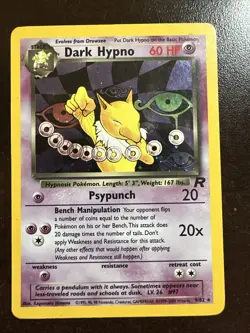 Dark Hypno 9/82 Holo Rare Pokemon TCG Team Rocket WOTC HP - Image 1