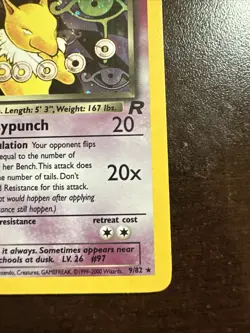 Dark Hypno 9/82 Holo Rare Pokemon TCG Team Rocket WOTC HP - Image 4