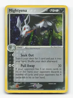 Pokemon TCG - Mightyena 12/107 Holo Rare Deoxys DMG - - Image 1