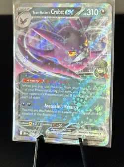 Pokemon Team Rocket's Crobat ex 122/182 Sv10: Destined Rivals Holo - 2025 NM - Image 1