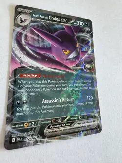 Pokemon Team Rocket's Crobat ex 122/182 Sv10: Destined Rivals Holo - 2025 NM - Image 3