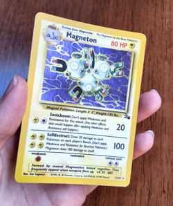 Pokemon TCG Magneton Fossil 11/62 holo rare 1999 WOTC LP - Image 5