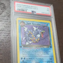 Pokemon Dark Gyarados 8/82 Team Rocket 1st Edition Holo Rare PSA 7 2000 - Image 1