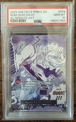 One Piece Gum Gum Giant Manga Event OP09-078 English, PSA10, Gem MT - Image 1