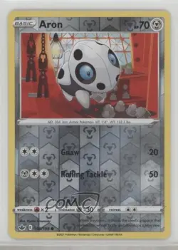 Aron Reverse Foil Pokemon Sword & Shield Chilling Reign #109 - Image 1