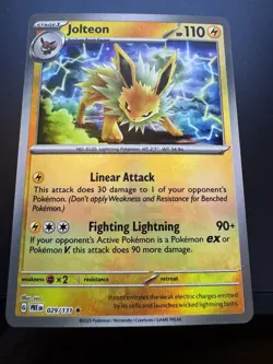 #029/131 Jolteon Poke Ball Rare Holo Pokemon TCG Prismatic Evolutions English NM - Image 1