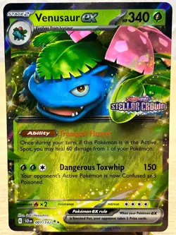 Venusaur ex (Stellar Crown Stamp) 001/142 Holofoil Pokemon NM/M - Image 1