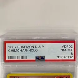 NINTENDO 2007 Pokemon D & P Chimchar-Holo DP02 PSA NM-MT 8, 91797932 - Image 4
