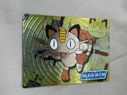 1999 Pokemon Japanese Meiji Embossed Promo Foil Meowth/Nyarth Mint NP - Image 1