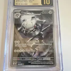 Pokemon Steelix 150/132 Me01: Mega Evolution Holo CGC 10 200 HP - Image 3