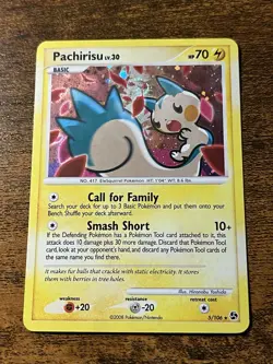 Pachirisu Holo Rare Great Encounters 5/106 Pokemon Card Swirl 🌀 - Image 1
