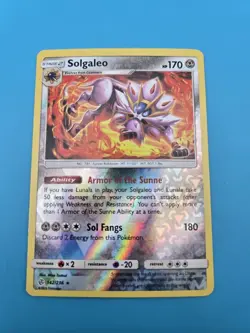 Solgaleo 142/236 Reverse Holo Rare SM - Cosmic Eclipse NM Pokemon - Image 1