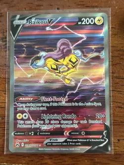 Pokemon Raikou V GG41/GG70 Crown Zenith Galarian Gallery Full Art Holo - Image 1
