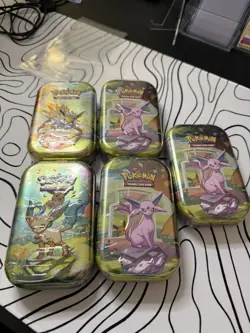 Pokemon TCG Scarlet & Violet Prismatic Evolutions Sealed Mini Tin -- Lot Of 5 - Image 1