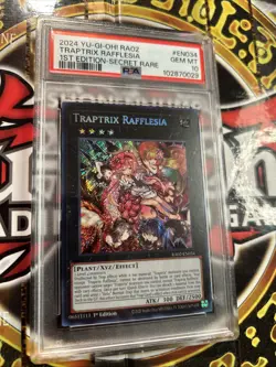 YuGiOh TRAPTRIX RAFFLESIA #RA02-EN034🔥PSA 10 GEM🔥1st EDITION-2024 SECRET RARE - Image 5