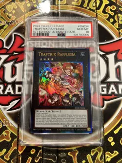 YuGiOh TRAPTRIX RAFFLESIA RA02-EN034🔥PSA 10 GEM🔥1st EDITION-2024 ULTIMATE RARE - Image 4