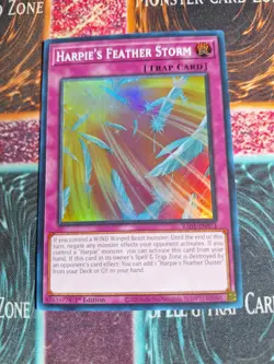 Yu-Gi-Oh! Harpie's Feather Storm RA01-EN073 Super Rare 1st Edition Near Mint - Image 1