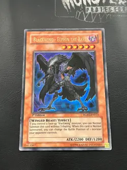 YUGIOH BLACKWING - ELPHIN THE RAVEN ULTRA RARE RGBT-EN013 1ST EDITION - Image 1
