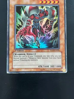 YUGIOH ELEMENTAL HERO NECROSHADE ULTRA RARE YSDJ-EN000 1ST EDITION PLAYED - Image 4