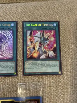 Yu-Gi-Oh! Lot Dark Magical Circle, Field Center, & The Gaze Of Timaeus Near Mint - Image 4