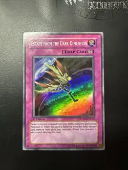 YUGIOH ESCAPE FROM THE DARK DIMENSION SUPER RARE PTDN-EN072 1ST EDITION - Image 1