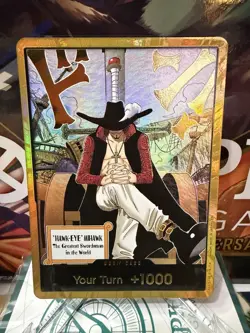 DON!! Card (Dracule Mihawk) (Gold) The Azure Sea's Seven Foil - Image 1