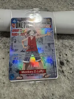 One Piece Monkey.D.Luffy College Basketball US Voyage CARD & POSTER ILLINI - Image 1