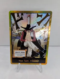 1x DON!! Card (Dracule Mihawk) (Gold) The Azure Sea's Seven Foil NM - Image 1