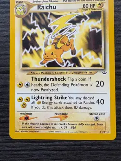 Pokemon TCG Raichu Neo Revelation Card 21/64 Unlimited Rare Non-Holo - Image 3