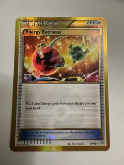 Pokemon TCG 2015 Energy Retrieval Trainer Secret Rare Holo Card 99/98 - Image 1