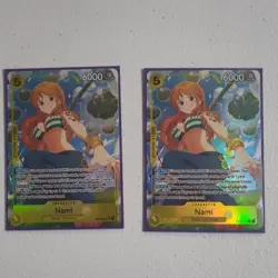 Bandai One Piece Card Game Nami EB03-055 Alt-Art Holo Character (Bundle of Two) - Image 1