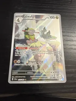 Pokemon TCG Fraxure Card 077/064 IR Sv: Shrouded Fable 2024 NM Condition S135 - Image 1