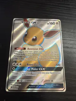 Pokemon TCG Eevee GX Full Art Holo Card SM242 LP S133 - Image 1