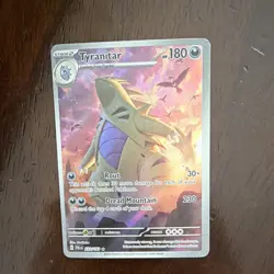 Tyranitar Full Art Illustration Rare Holo Pokemon Card 222/193 SV-Paldea Evolved - Image 1