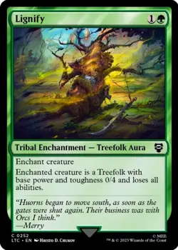 X 1 Lignify NM-M Lord of the Rings 252 MTG Magic the Gathering - Image 1