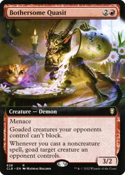 Bothersome Quasit ** Extended Art ** #628 - Commander Legends: Baldur's Gate MTG - Image 1