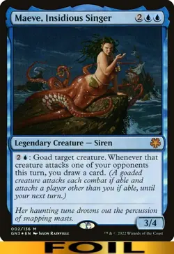 Maeve, Insidious Singer ** FOIL ** #02 - Game Night: Free for All - NM MTG - Image 1