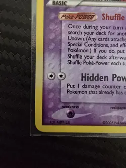 Unown (P/28) - Pokemon Ex Unseen Forces Holo Rare Card NM - Image 2