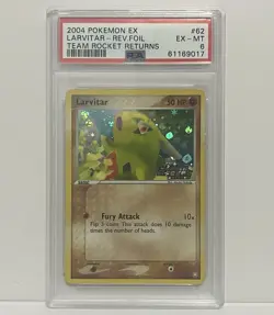 PSA 6 2004 Pokemon EX Larvitar 62/109 Team Rocket Returns - Image 1