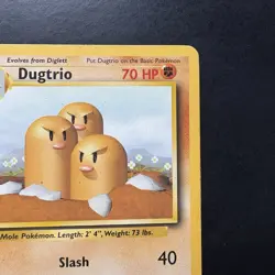 Dugtrio 019/102 Base Set unlimited vintage pokemon non-holo rare - Image 3