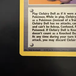 Vintage Pokemon TCG Clefairy Doll Trainer Base Set Rare - Image 5